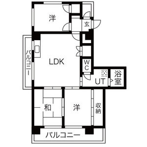 在nagoya-shi meito-ku內租賃3ldk 公寓 的房產 房間格局