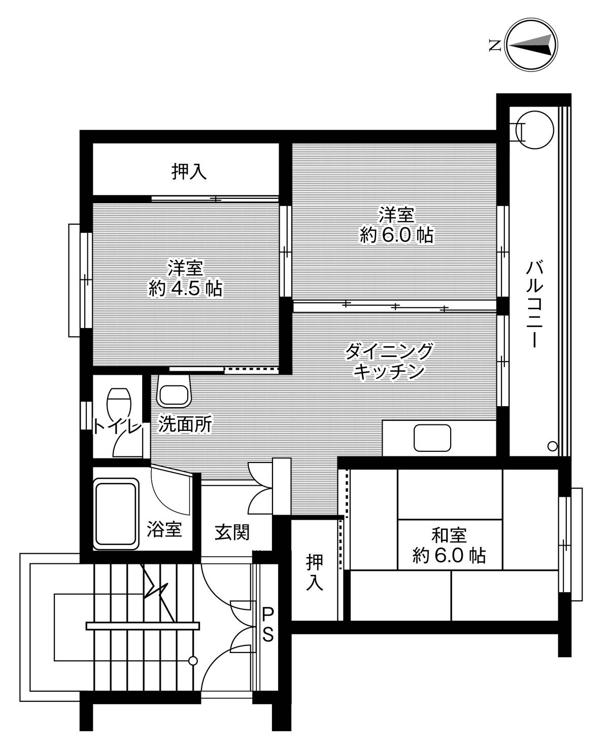 3DK Apartment For Rent in Kushibiki(sonota), Hachinohe-shi, Aomori