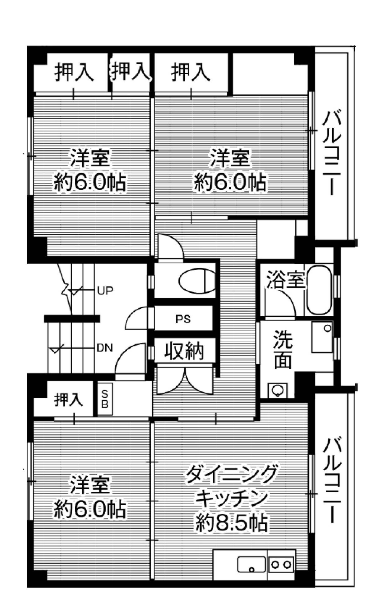 3DK Apartment For Rent in Nakahetsugi, Oita-shi, Oita - GaijinPot